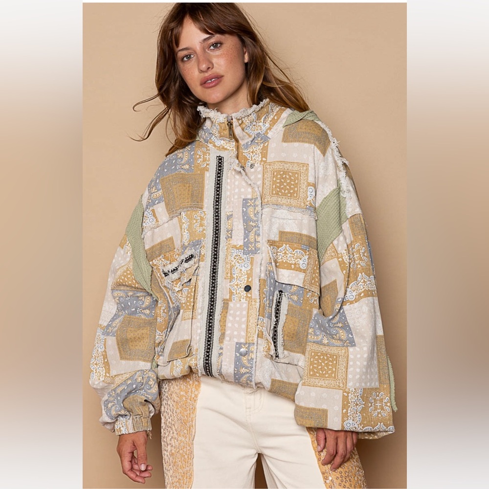 #213 CLOSEOUT FIRM 🌸New! Pol Oversized Patched Jacket Coat